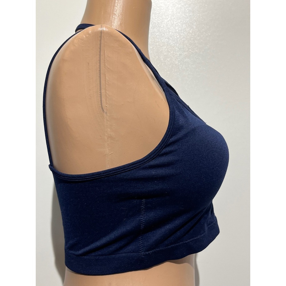 Zenana Outfitters Navy Blue Strappy Lattice Front Sports Bra NT-6659 L/XL - Picture 5 of 7